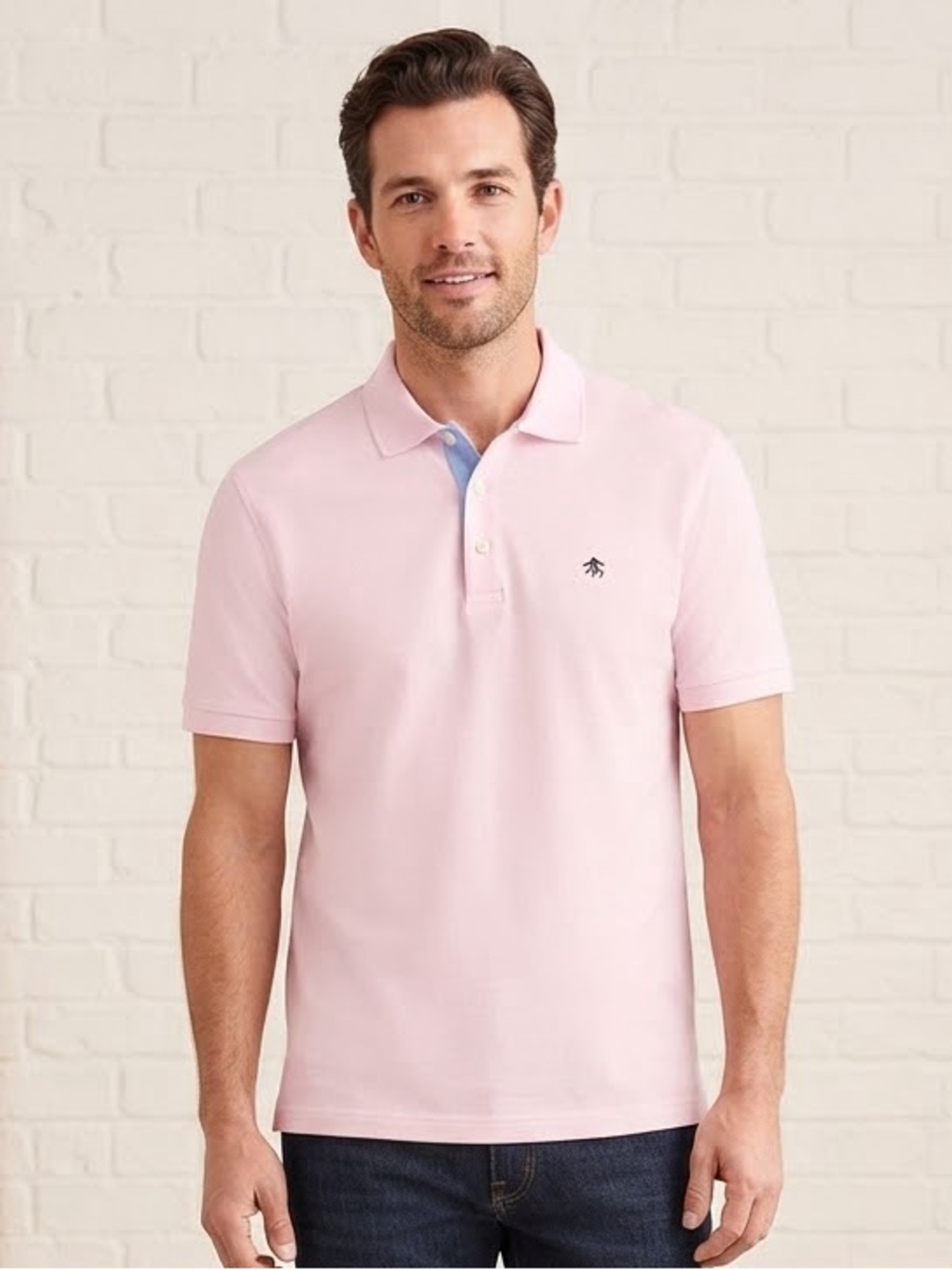 Brooks Brothers 1818 Slim Fit Pink Polo Shirt XL Preppy Old Money Classic